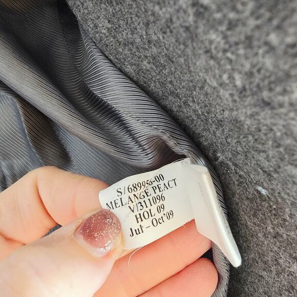 Banana Republic Women's Italian Wool Pea Coat Gray S - Picture 5 of 7